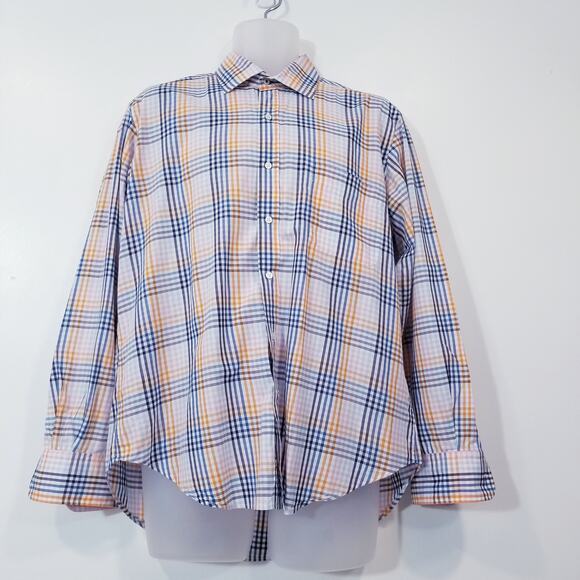 J. McLaughlin Multicolor Plaid Collared Button Front Shirt - Picture 1 of 13